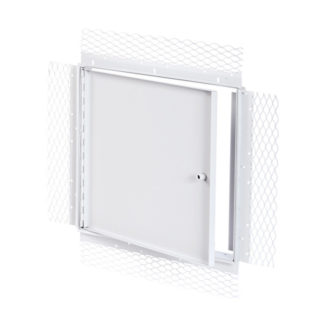 AHA-PLY-00- Recessed Access Door with Plaster Bead Flange. Allen hex head operated cam latch. Piano hinge.