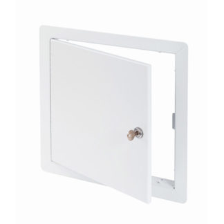 AHD-10-110- Flush Universal Access Door with Exposed Flange. Key-operated cylinder cam latch. Piano hinge.