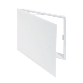 CTR-00- Flush Universal Access Door with Hidden Flange. Screwdriver-operated cam latch. Pantograph hinge. Beveled edges.