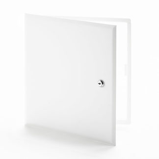 CTR-10- Flush Universal Access Door with Hidden Flange. Key-operated cylinder cam latch. Pantograph hinge. Beveled edges.
