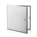 CTR-SS-00- Flush Universal Stainless Steel Access Door with Hidden Flange. Screwdriver-operated cam latch. Pantograph hinge