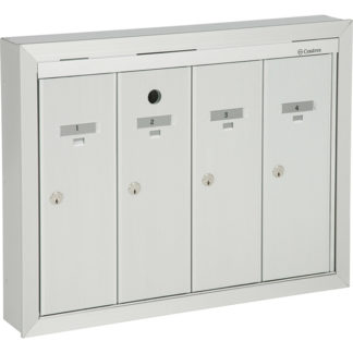 VD-110-00- Semi-recessed front-loading vertical mailboxes. For indoor use. Master lock. Cylinder lock with 2 keys