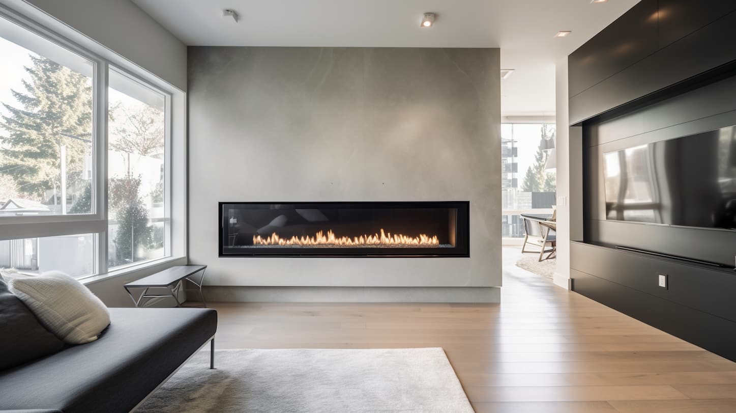 New Construction: Access to Built-In Gas Fireplace